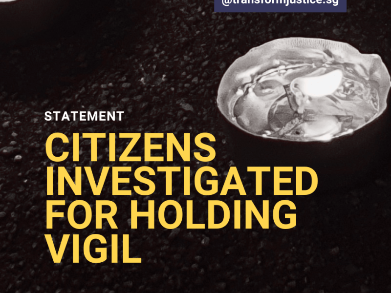 Statement: CITIZENS INVESTIGATED FOR HOLDING&nbsp;VIGIL